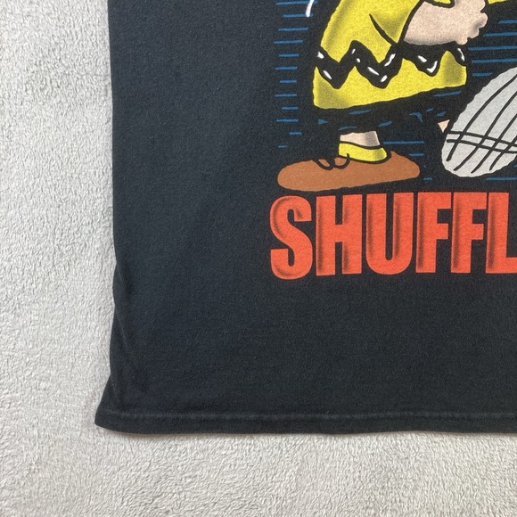 Peanuts Charlie Brown Shirt Adult Medium Black Everyday I'm Shufflin Graphic Tee - Picture 3 of 12